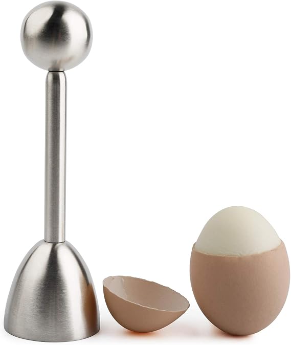 Egg Cracker Topper Cutter for Soft Boiled Eggs Stainless Steel Shell Remover Separator Kitchen Tool
