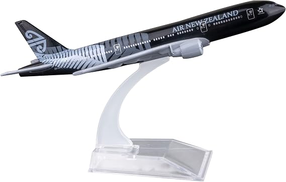 Plane 1:400 Scale Model Airplane New Zealand B777 Model Plane Aircraft Model Metal Alloy Diecast Airplanes for Gift and Collection（Black）