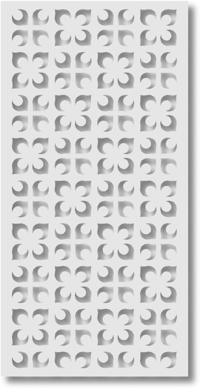 VIMA Partisan Decorative Wall Panel - 48 L x 24 W x 38 H, White Color PVC Board Panel with Private Screen Fence Design for Home Renovation & Wall Décor
