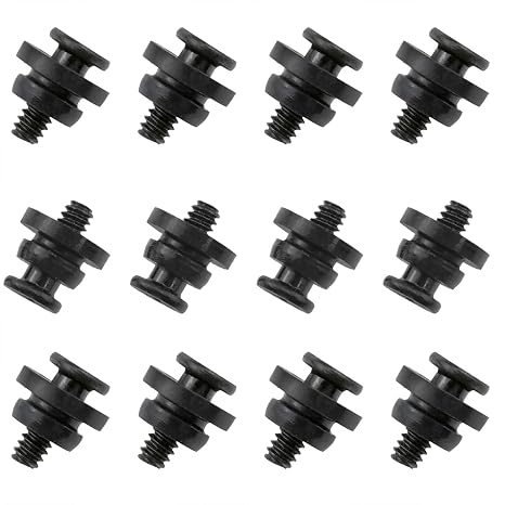 XZW- 3.5Inch Mechanical Hard Disk Shock Absorber Screws Hard Disk Drive Screws Shock Absorber Rubber Washer Kit (Black) 12 Sets