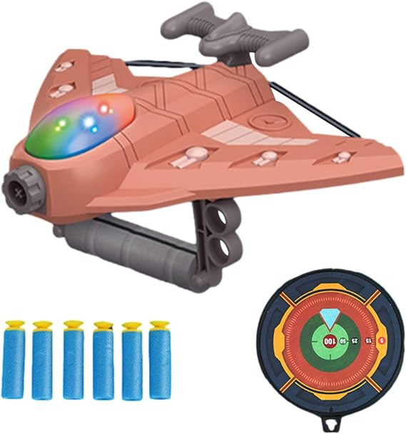 Target Game Toys - Outdoor Airplane Game for Kids | Indoor and Outdoor Toy Game Toy, Plane Slingshot, 6 Soft Darts for Kids Birthday Bodahl