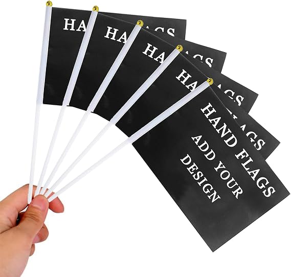 Custom Pennant Stick Flags Personalized Small Waving Flags Mini Hand Held Flag Banner (style 1)