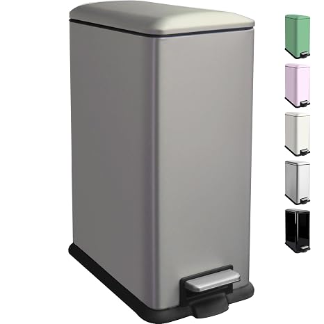 Kitchen Bin, Tall Slim Rubbish Bin, Large Bin with Soft Close Lid