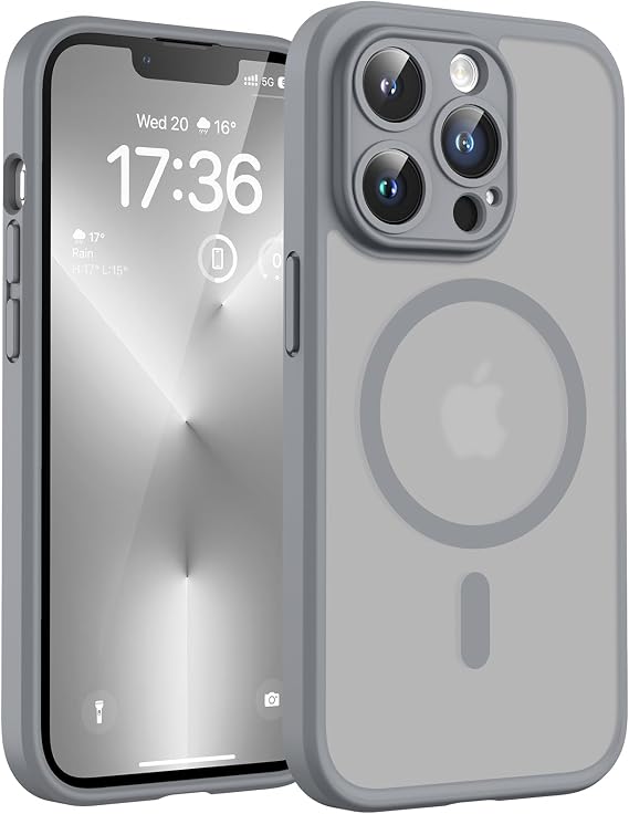 TOCOL for iPhone 13 Pro Max Case, Compatible with MagSafe, Gray