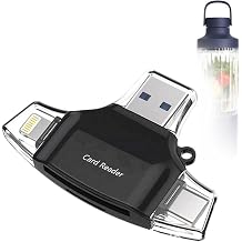 BoxWave Smart Gadget Compatible with Beast GO Cordless Blender - AllReader SD Card Reader, microSD Card Reader SD Compact USB - Jet Black