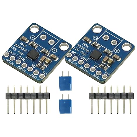 2PCS MAX98357 MAX98357A I2S 3W Class D Amplifier Breakout Interface I2S DAC Decoder for Audio Raspberry Pi Esp32 Arduino Zero