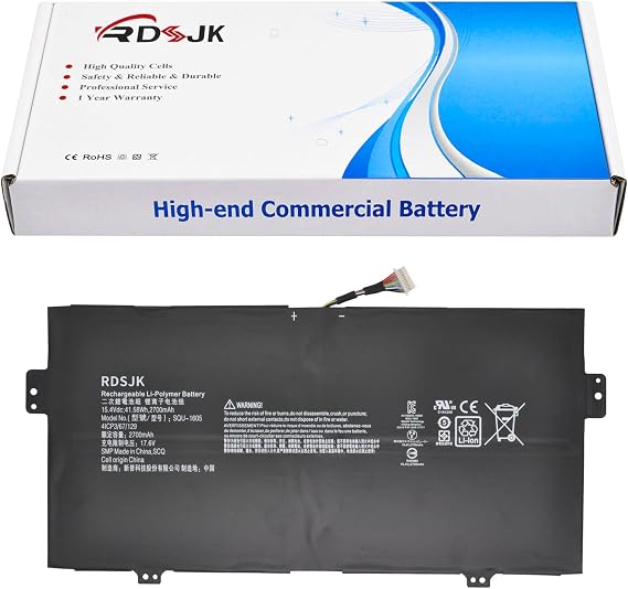 SQU-1605 SQU1605 Laptop Battery for Acer Spin 7 SP714-51 SF713-51 Swift 7 S7-371 SF713 SF713-51 SP714-51-M09D SP714-51-M61T SF713-51-M51W SF713-51-M90J SF713-51-M9FS Series KT0040B001 15.4V 41.58Wh
