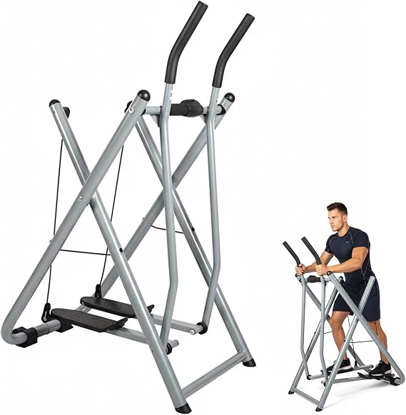 Air Walker Exercise Machine, Elliptical Cross Trainer, Compact Full-Body Exerciser, Home Cross-Training for Arm/Leg, Low Impact Cardio Workout Machine for Home, Gym, Office