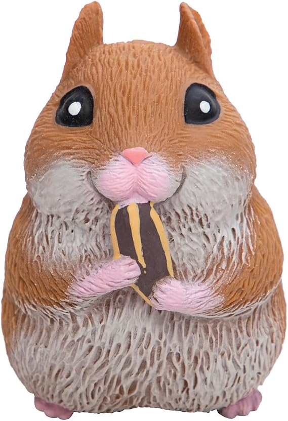 Schylling Chonky Cheeks Hamster - Squishy Squeeze Toy - Color May Vary - Age 3+ (Pack of 1)