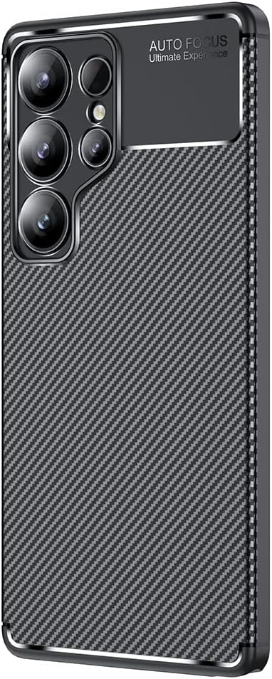 Spia Samsung Galaxy S25 Ultra ile Uyumlu Kılıf Siyah Karbon Silikon Orijinal (Samsung Galaxy S25 Ultra ile Uyumlu, Siyah)