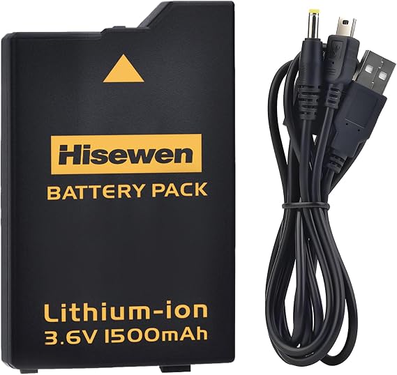 PSP 3000 Battery with PSP Charger Cable for Sony PSP 3000 / PSP Slim 2000 PSP-S110, PSP-3001, PSP-3000, PSP-3002, PSP-3004, PSP-2001, PSP Slim Console