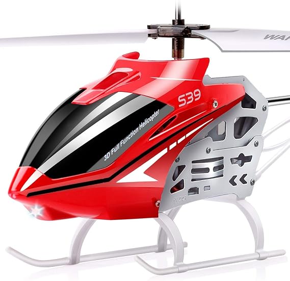 SYMA RC Helicopter, S39 Aircraft with 3.5 Channel,Bigger Size, Sturdy Alloy Material, Gyro Stabilizer and High &Low Speed -Red
