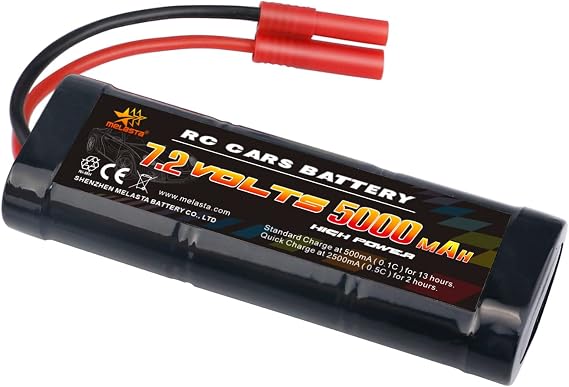 melasta 7.2V 5000mAh NiMH RC Battery for Redcat Racing Banana Plug