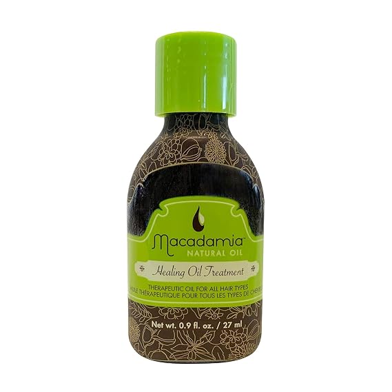 Macadamia Natural Oil for Hair - Natural Healing Oil Treatment for Dry Damaged Hairs, Hydrating Hair Serum, .9 oz