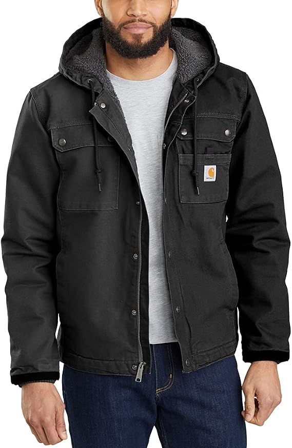 Carhartt Relaxed Fit Washed Duck Sherpa-Lined Utility Jacket
