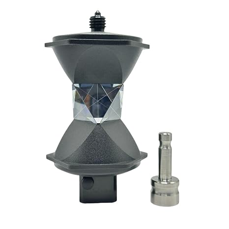GRZ122 360 Degree Reflective Prism Silver Coated with Metal Holder for Total Stations Topography Survey