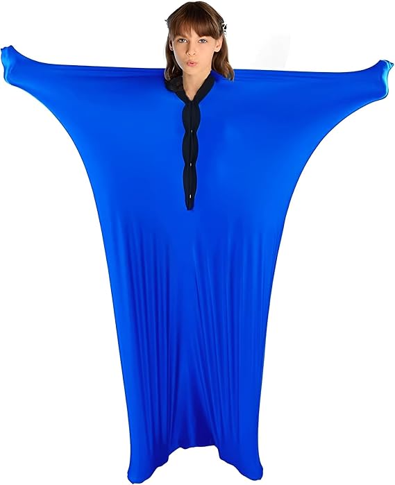 Sensory Sock for Adults Large 18 Years Body Sock Full Body Wrap Stretchy,Breathable Sensory 56" H X 28" W Good for Height:55" -63"(Dark Blue,Medium/M)
