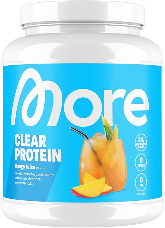 More Clear Protein Whey Isolate Powder, Mango Juice, 600 g, 1.32 lbs