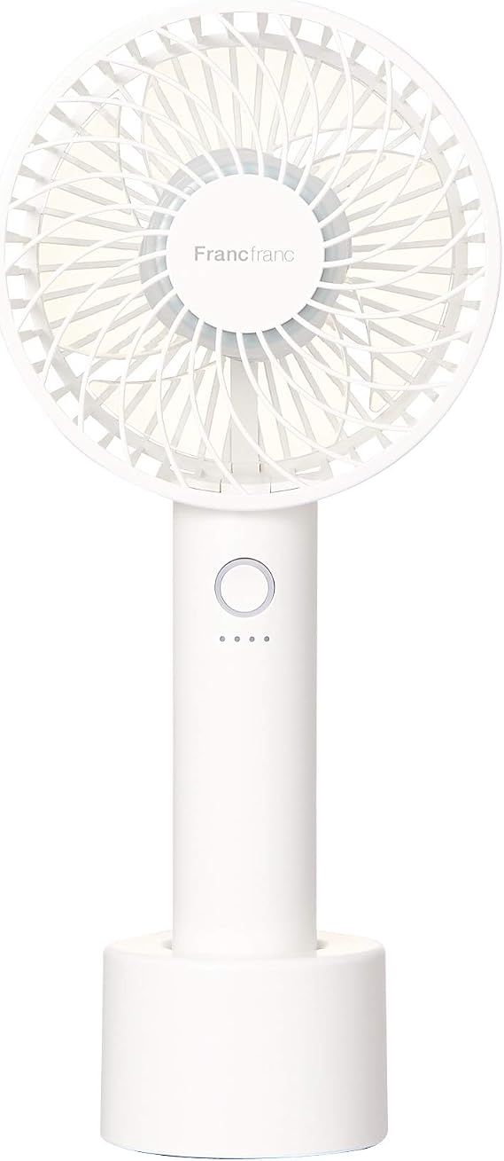 Francfranc Handy Fan 2025 Model White USB Type-C Made in JAPAN - Tokyo Sakura Mall