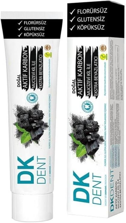 DKDENT Activated Carbon Fluoride-Free Dental Natural Paste 75 ml