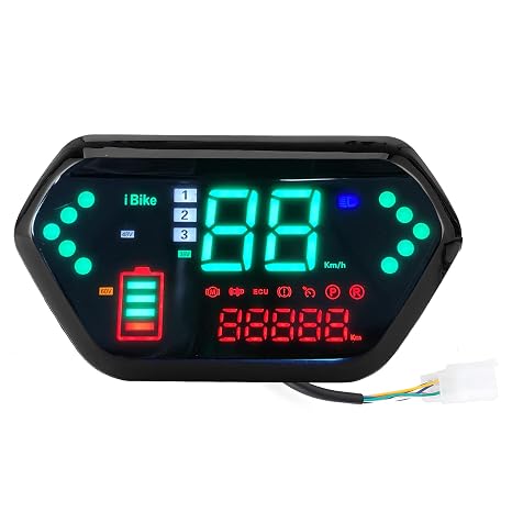 Digital Speedometer, Precision LCD Display Easy Install Backlight Motorcycle Odometer for E-Bike Scooter Electric Motorcycle Riders s Enthusiasts