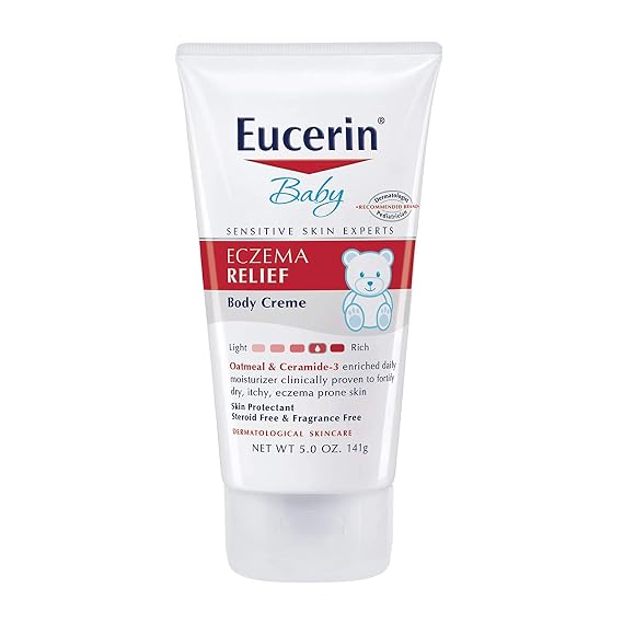 Eucerin Baby Eczema Relief Body Cream - Steroid & Fragrance Free for 3+ Months of Age - 5 oz. Tube