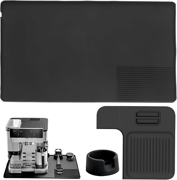 3Pcs Coffee Machine Mat Set, Non-Slip Silicone Base Countertop Protector