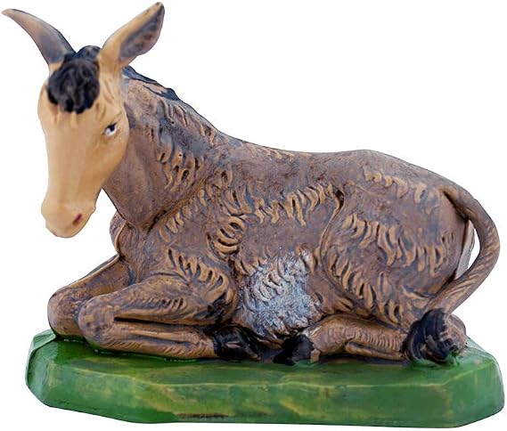 VILLAGE GIFT IMPORTERS 5" Christmas Nativity Collection - 36 Different Statues - Traditional Nativity Figures with New Merchants! - Hand-Painted and Made in Italy (Kneeling Donkey)