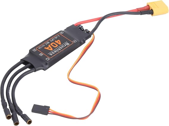 FOSA 40A RC Brushless ESC Electric Speed Controller ESC, 5V 3A BEC Output ESC Brushless Electric with for RC Drone Airplanes Accessory