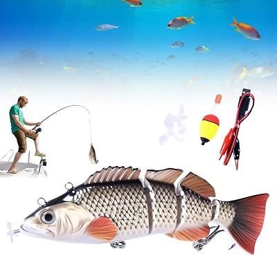 Robotic Fishing Lure, 2025 New Electronic Fishing Lures That Swim by Itself, 3D Swimming Bait for Freshwater & Saltwater, Multi Jointed Swimming Lure Hard Baits for Amateur Professional