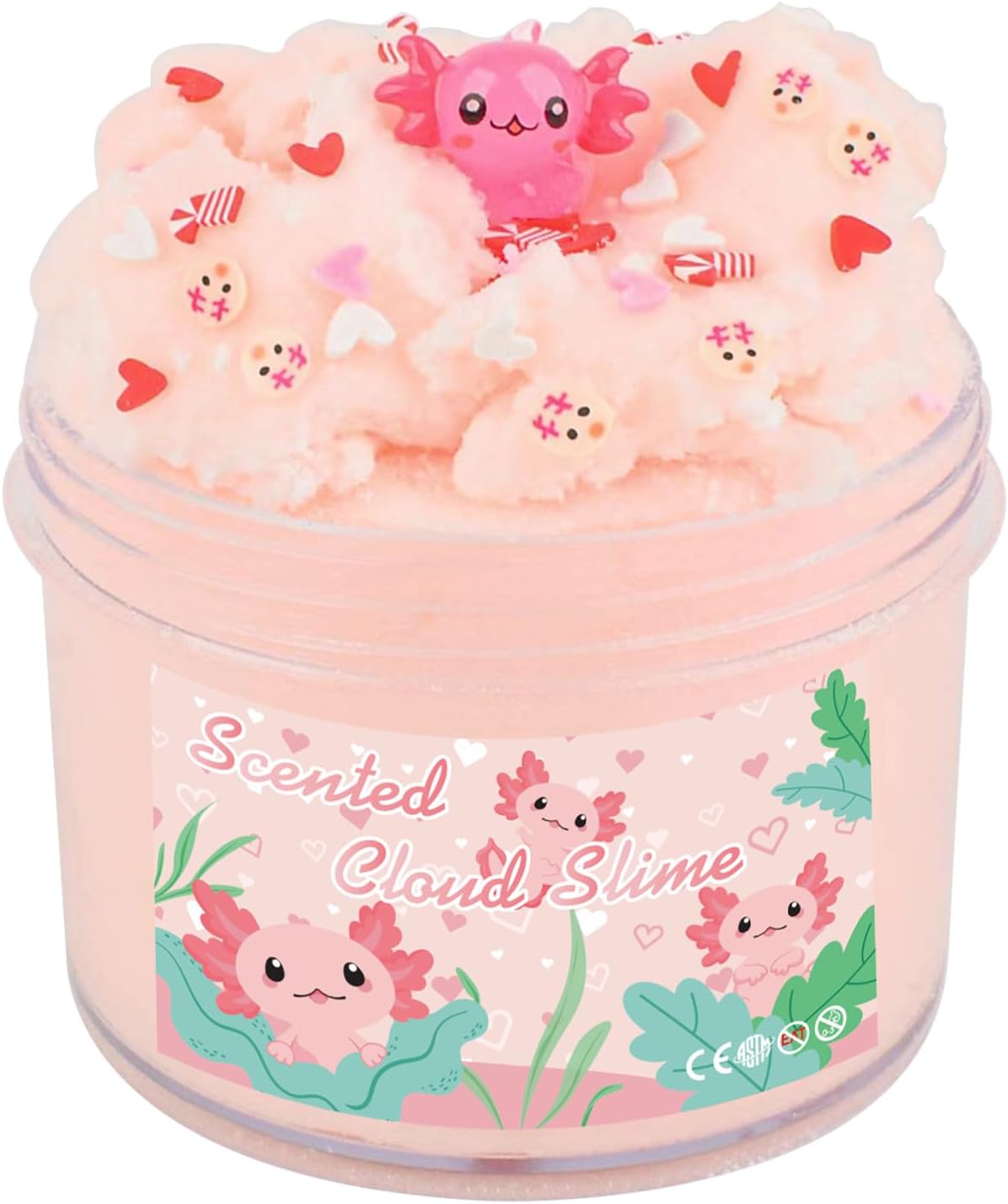 Axolotl Cloud Slime Pack, Premium DIY Scented Slime for Boys Girls, Party Favors for Kids 8-12, Slime Kit for Girls Ages 8-12, Axolotl Toy for Kids, Stress Relief and Fidget Toy, Birthday Gift