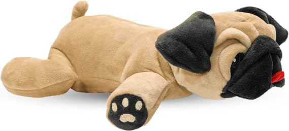 Dog Dog Pug Stuffed Animal Fawn Color Plush Toy with Squeaker