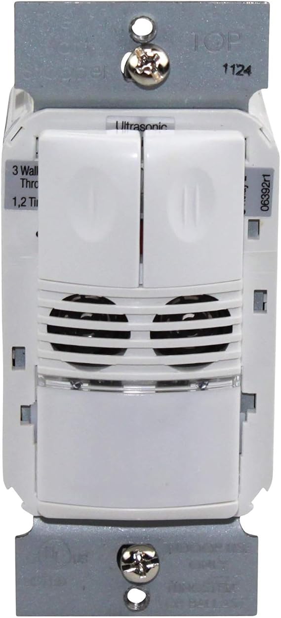 Wattstopper DW-200-W Dual Relay Occupancy Sensor Switch, White