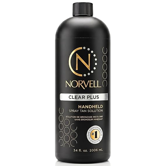 Norvell Professional Spray Tan Solution Clear Plus, 1 liter - Fast Drying
