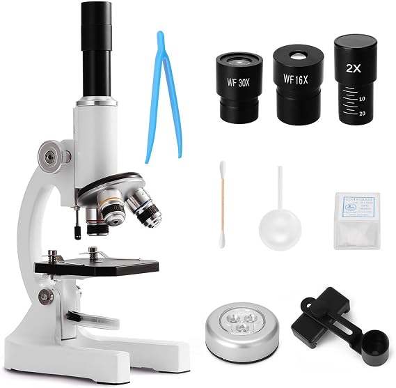 64X-2400X Monocular Digital Microscope Elementary School Children Science Experimental Biology Teaching Microscope Children