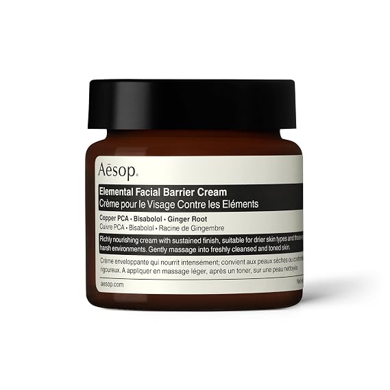 Aesop Element Facial Barrier Cream | Nourishing, Emollient Rich Cream for Dry & Dehydrated Skin | Provides Soothing Barrier Protection | 2oz / 60mL