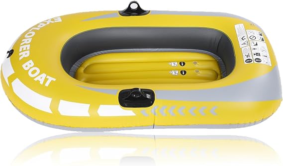 Inflatable Boat, PVC Inflatable Kayak Canoe 1 Person Rowing Air Boat Excursion Inflatable Boat Pool Rafts Inflatable Ride Ons for Fishing Drifting Diving