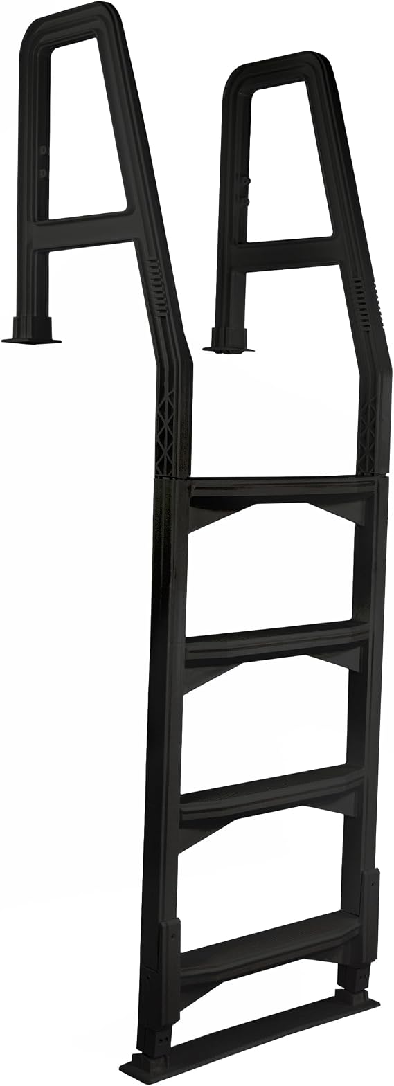 Aqua Select Heavy-Duty in-Pool Ladder | Black w/Squared Handles | Supports 300 Pounds | Easy-to-Install Design