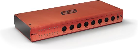 ESI M8U eX: 16-Port USB 3.0 MIDI Interface - Class-Compliant, Plug-and-Play Connectivity for PC/Mac, with Standalone Functionality & Integrated USB Hub, Includes Free Cubasis LE for iOS