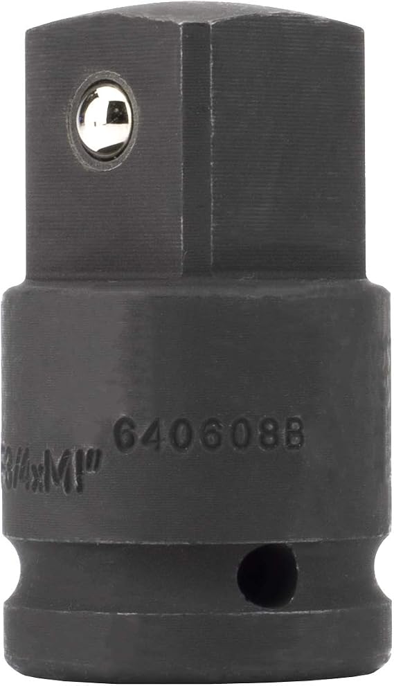 GENIUS TOOLS 3/4"" Dr. Impact Adapter w/steel ball, 3/4""F 1""M (CR-Mo) - 640608B"