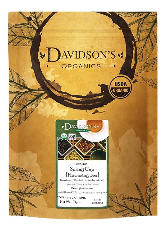 Davidson's Organics, Spring Cup, Loose Leaf Tea, 10 pieces