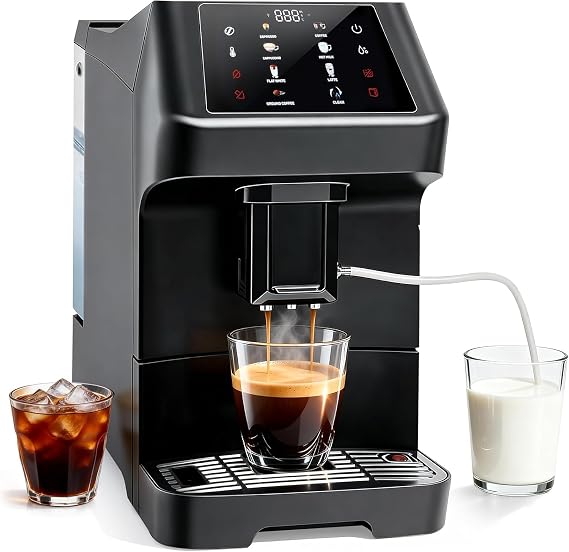 Chef Robot Automatic Espresso Machine With Grinder, 19 Bar Coffee Maker
