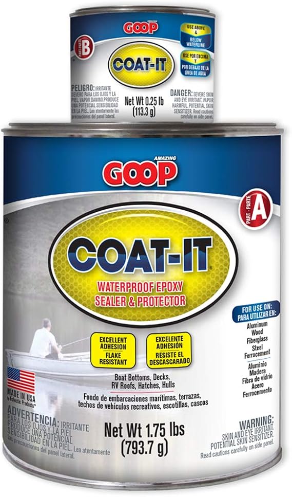 Amazing GOOP 5400040 Coat-It Waterproof Epoxy Sealer & Protector - 2 lb Kit, Dark Gray