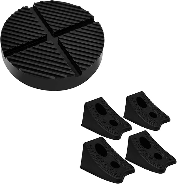 TONDA Floor Jack Rubber Pad and Wheel Chocks