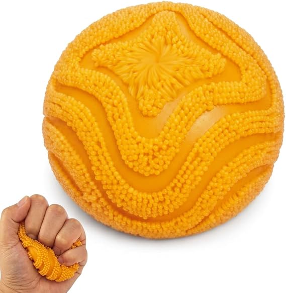 Random Color Fuzz Ball Squishy Desktop Decoration, Fuzz Ball Desktop Decoration, Squeezable for Tension Relief, Handheld in Orange Colour, Durable for Everyday Use