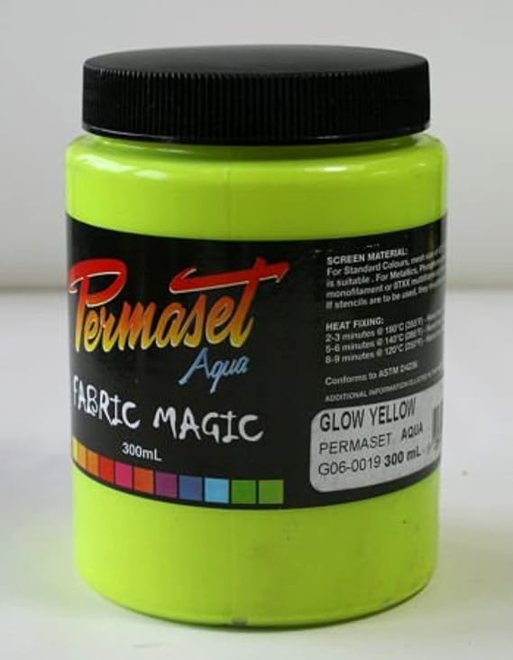 Permaset Aqua, Standard Colors, 300ml, Glow Yellow (P006307)