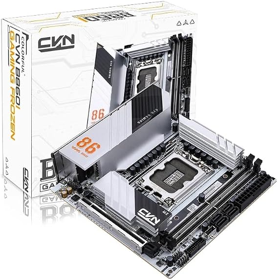 Colorful CVN B860I Gaming Frozen V20 DDR5 8800MHz Mini-ITX Gaming Anakart Beyaz
