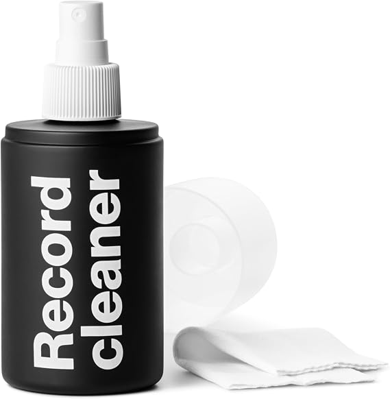 am Vinyl Record Cleaner 200ml with Microfiber Cloth Anti-Static Formula