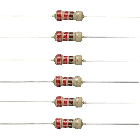 BOJACK 220 Ohm Resistors 1/4 W 5% Carbon Film Single Resistor (Pack of 200)