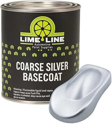 LiME LiNE Automotive Basecoats, 1k Urethane Base Coat Color Silver Basecoat Quart